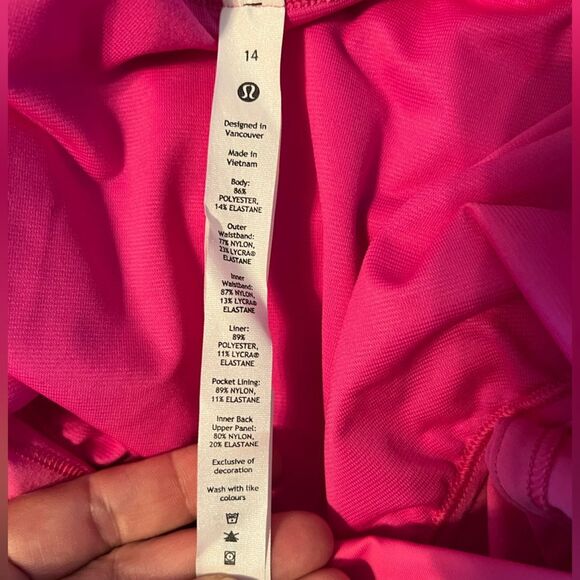 Lululemon Speed Up LR Low Rise Short 2.5" Lined SNCP Sonic Pink Size 14 NWT - Picture 6 of 9